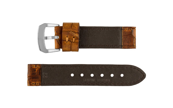 Hadley-Roma Men's Tan Oil-Tanned Heavy Genuine Leather Watch Strap