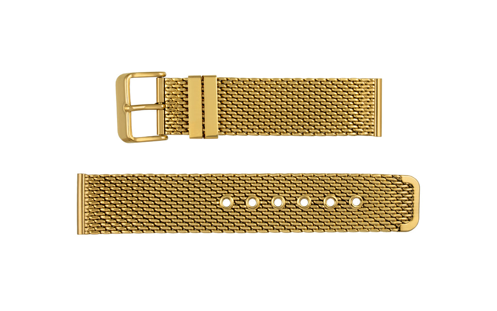 AWB Steel Series - Goldtone 2-Piece Metal Bracelet Watch Band
