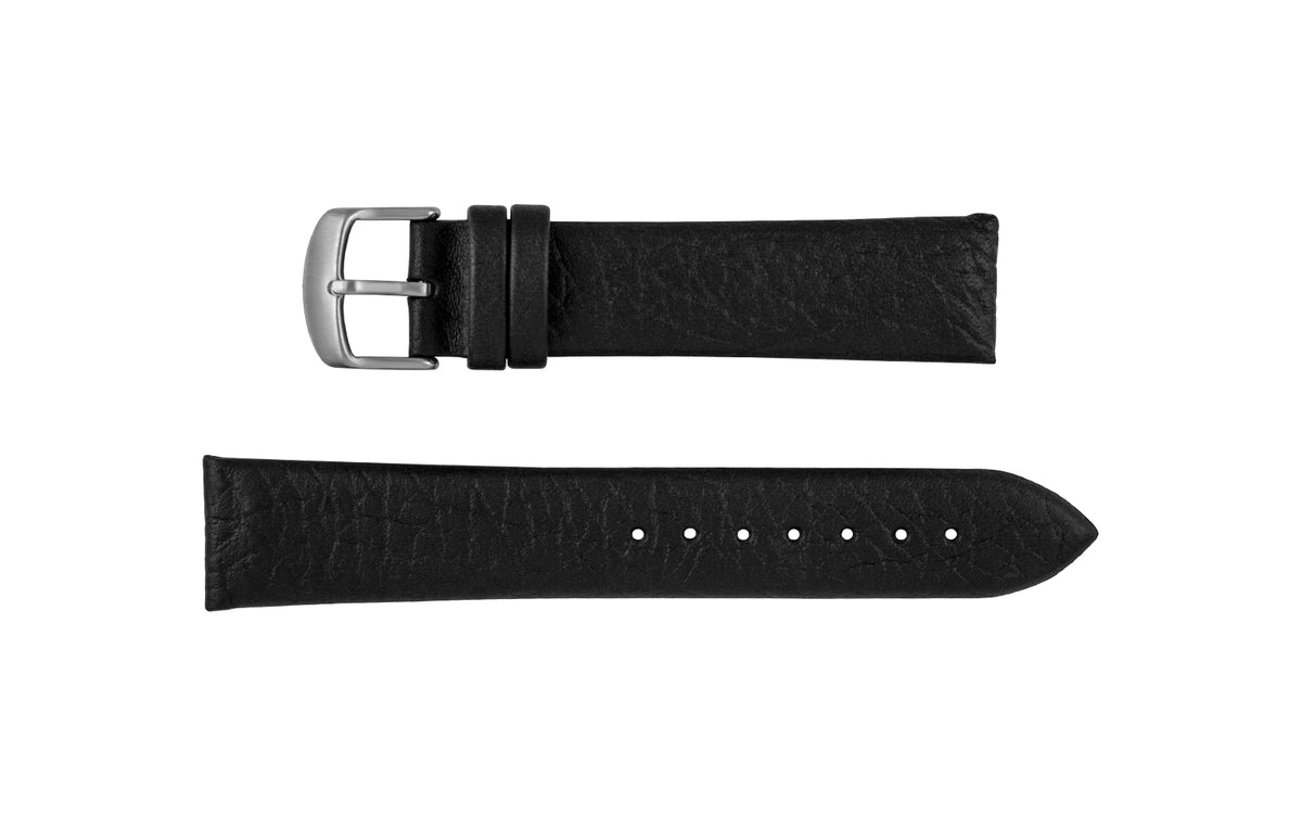 DB Straps Men&#39;s Black Distressed Grain Leather Watch Strap