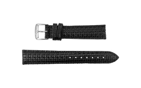 Speidel Black Tessuto Woven Leather Watch Strap