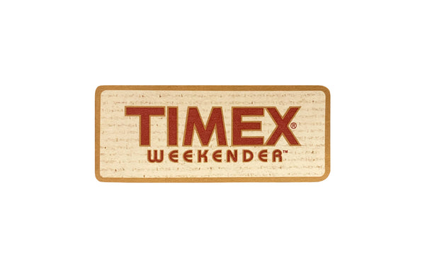 TIMEX Weekender Black & Gray Stripe Nylon Watch Strap